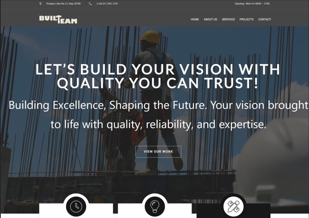 web page design Built Team, website design and development, WordPress, Lejla Bajrami, graphic designer, web designer, grafički dizajner, web dizajner, Bosna i Hercegovina