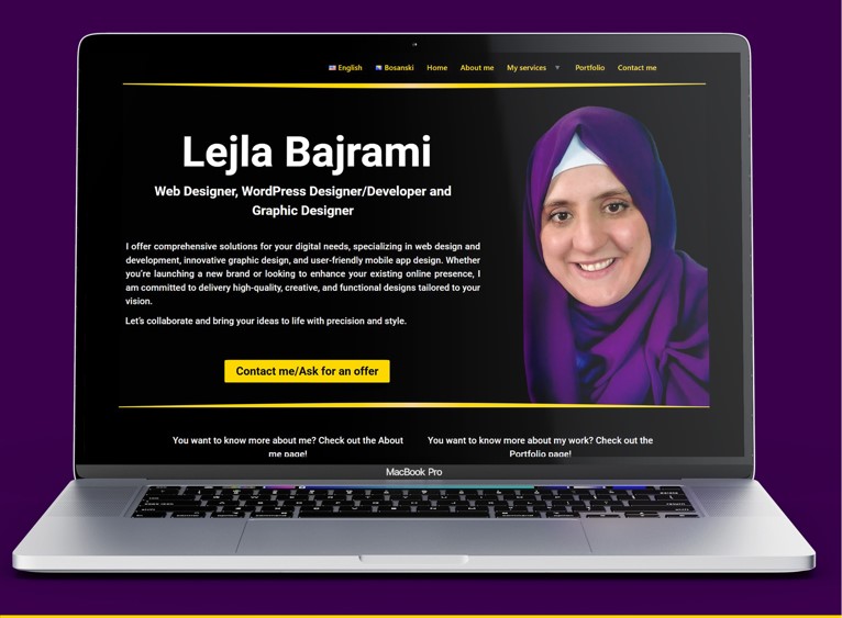PORTFOLIO WEB PAGE - graphic designer, web designer