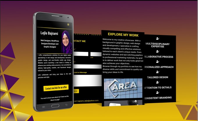 PORTFOLIO WEB PAGE - graphic designer, web designer