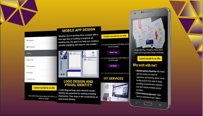 PORTFOLIO WEB PAGE - graphic designer, web designer