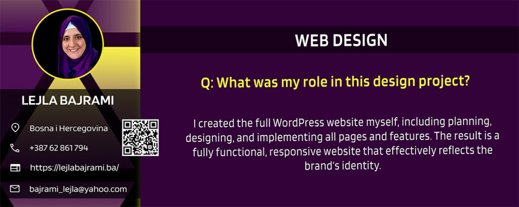 Introduction to my work, Web Design Soma d.o.o, Lejla Bajrami